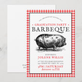  Hog picknickstijl | Afstuderen barbecue Kaart (Voorkant / Achterkant)