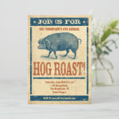 Hog Roast Invitations Kaart (Staand voorkant)