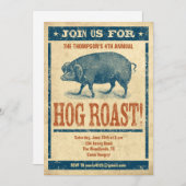 Hog Roast Invitations Kaart (Voorkant / Achterkant)