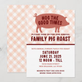 Hog the Good Times Pig Roast Kaart (Voorkant / Achterkant)