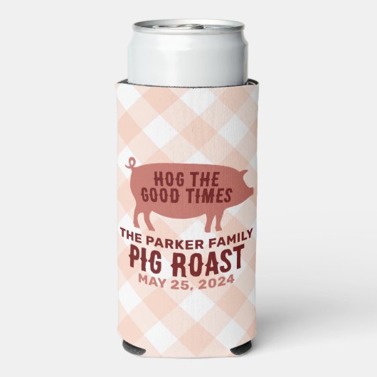 Hog the Good Times Pig Roast Seltzer Blikjeskoeler (Seltzer Achterkant)