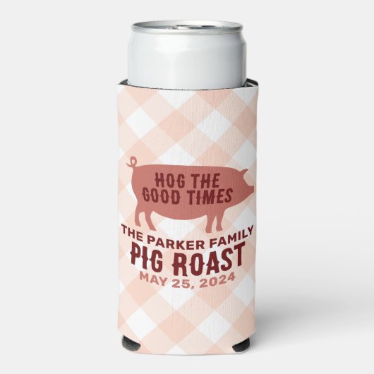 Hog the Good Times Pig Roast Seltzer Blikjeskoeler (Seltzer Voorkant)