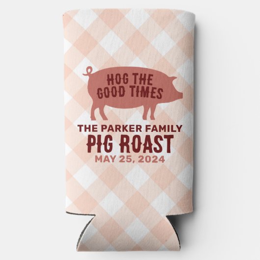 Hog the Good Times Pig Roast Seltzer Blikjeskoeler (Achterkant)