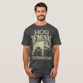 Hog-verwijderaar Technicien T shirt Boar Hunting P (Voorkant volledig)