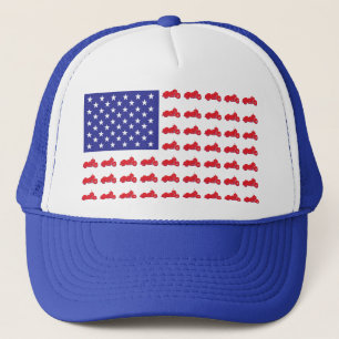 HOG-vlag-rood-wit-blauw Trucker Pet