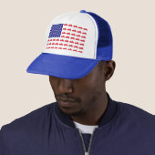 HOG-vlag-rood-wit-blauw Trucker Pet (In situ)