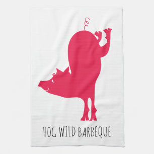 Hog Wild Barbeque Keuken Handdoek