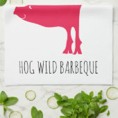 Hog Wild Barbeque Keukenhanddoek (Gevouwen)