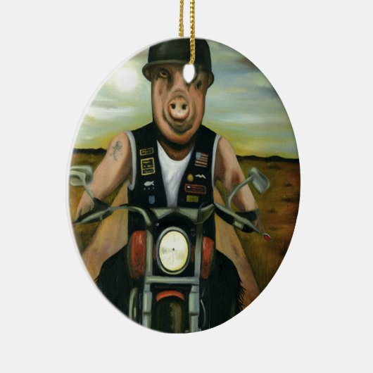 Hog Wild Keramisch Ornament (Rechts)