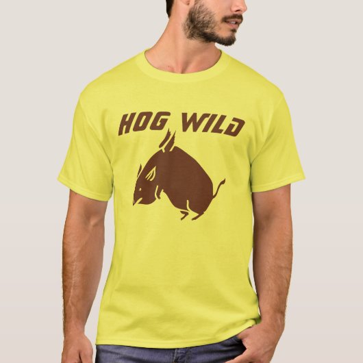 HOG WILD Mannen Mode T-shirt (Voorkant)