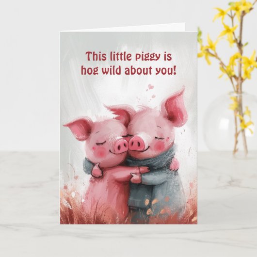 Hog Wild over de Kaart van je Valentijns (Gele Bloem)