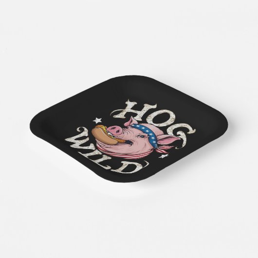 Hog Wild Papieren Bordje (Gebogen)