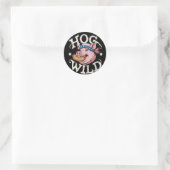 Hog Wild Ronde Sticker (Tas)