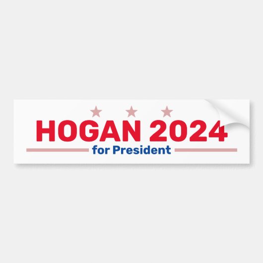 Hogan 2024 bumpersticker (Voorkant)