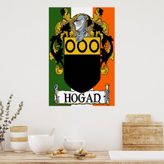 Hogan Coat of Arms Irish Flag Print (Keuken)
