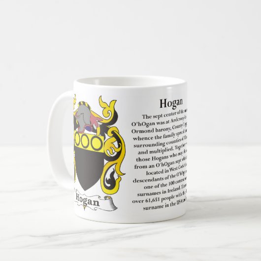 Hogan Family Coat of Arms Mok (Voorkant links)