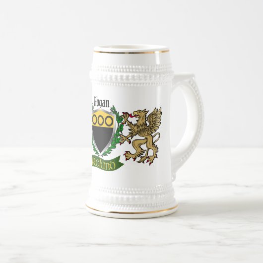 Hogan/O'Hogan Irish Shield Beer Stein Bierpul (Voorkant rechts)