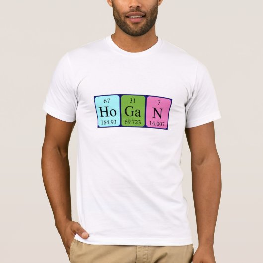 Hogan periodiek shirt van de lijstnaam (Voorkant)