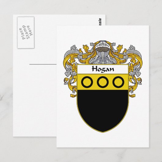 Hogan Wapen (Mantled) Briefkaart (Voorkant / Achterkant)