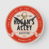 "Hogan's Alley" -stijl Logo wandklok (Voorkant)