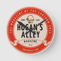 "Hogan's Alley" -stijl Logo wandklok