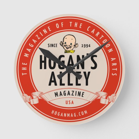 "Hogan's Alley" -stijl Logo wandklok (Voorkant)