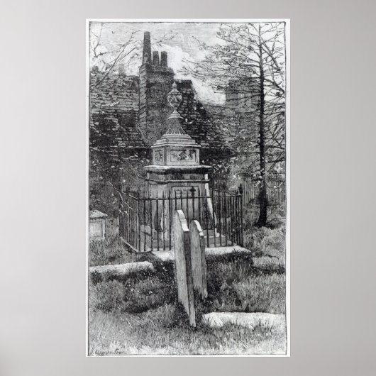 Hogarth's tomb in Chiswick Churchyard Poster (Voorkant)