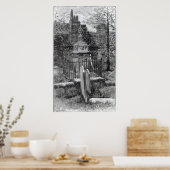 Hogarth's tomb in Chiswick Churchyard Poster (Keuken)