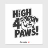 Hoge 4 Poot Honden Sticker (Vel)