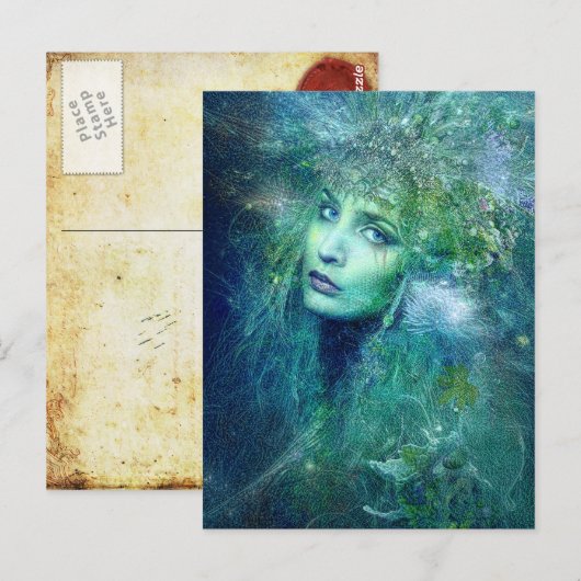 Hoge aanwezigheid van Briefkaart in water (Voorkant / Achterkant)