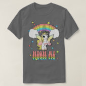 Hoge AF Regenboog Eenhoorn Stoner Ontwerp T-shirt (Design voorkant)