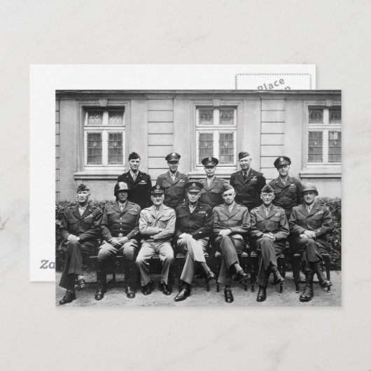 Hoge Amerikaanse militaire functionarissen uit de  Briefkaart (Voorkant / Achterkant)