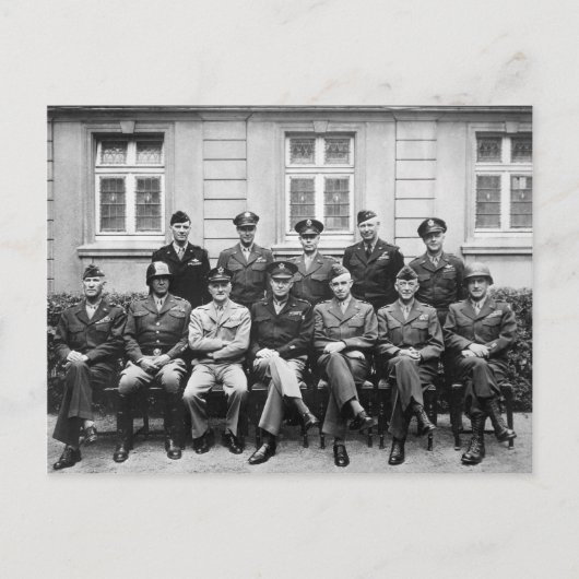 Hoge Amerikaanse militaire functionarissen uit de  Briefkaart (Voorkant)