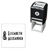 Hoge ampersand #1 Twee namen #3 Trouwkoppel Zelfinktende Stempel (In situ)