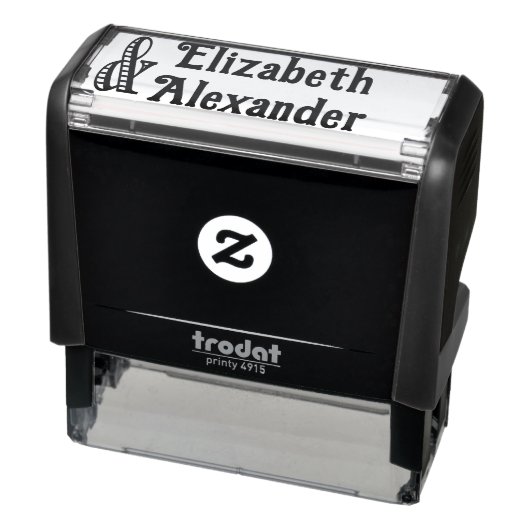 Hoge Ampersand #2 Twee Namen #35 Trouwkoppel Zelfinktende Stempel (Product)