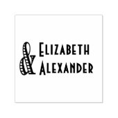 Hoge Ampersand #2 Twee Namen #3 Trouwkoppel Zelfinktende Stempel (Design)