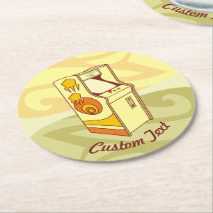 Hoge arcade game console rond papier onderzetter