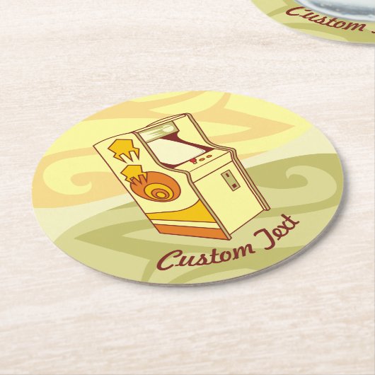 Hoge arcade game console rond papier onderzetter (Gebogen)