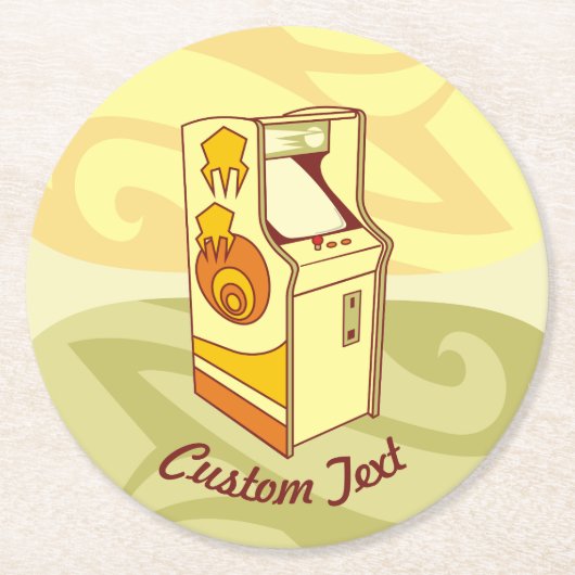 Hoge arcade game console rond papier onderzetter (Voorkant)