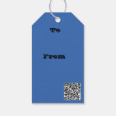 Hoge as boom in de prachtige blauwe lucht foto cadeaulabel (Achterkant)