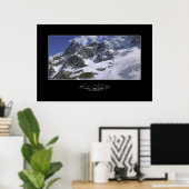 Hoge bergen: La Meije in Frankrijk Poster (Thuiskantoor)