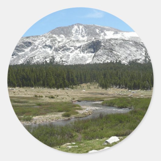 Hoge Bergstroom I Ronde Sticker (Voorkant)
