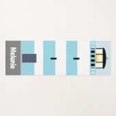 Hoge Blauwe en Witte Vuurtoren Gepersonaliseerd Yogamat (Voorkant (horizontaal))