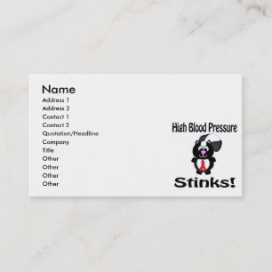 Hoge bloeddruk Stinks Skunk Awareness Design Visitekaartje