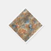 Hoge bomen, de bladeren van de herfst & Blue-Birds Servet (Hoek)