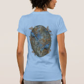 Hoge bomen, de bladeren van de herfst & Blue-Birds T-shirt (Achterkant)