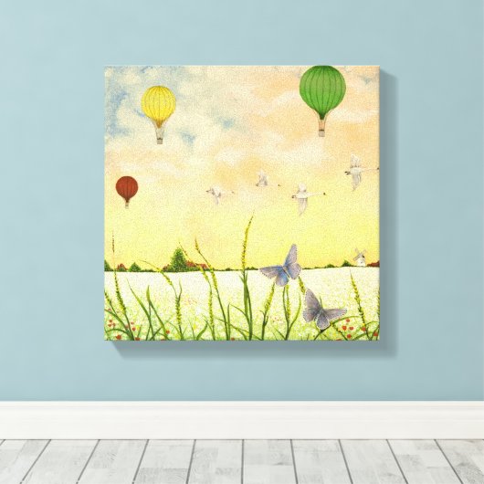 Hoge brochures 2011 canvas afdruk (Insitu (Houten vloer))