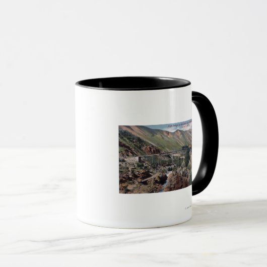 Hoge brug op de lijn mok (Voorkant rechts)