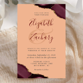 Hoge Budget Bourgondische Agaat Hoeken Perzik Huwe