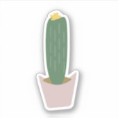 Hoge Cactus Potted Botanische Cacti Sticker (Voorkant)